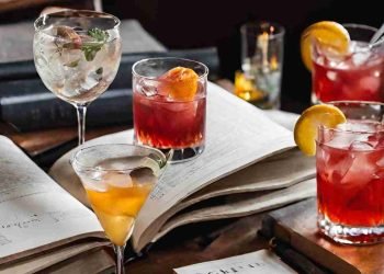 Libros y cocteles de Cósmico Tequila