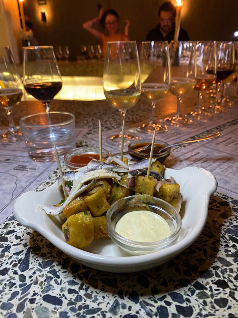Papas con boquerones